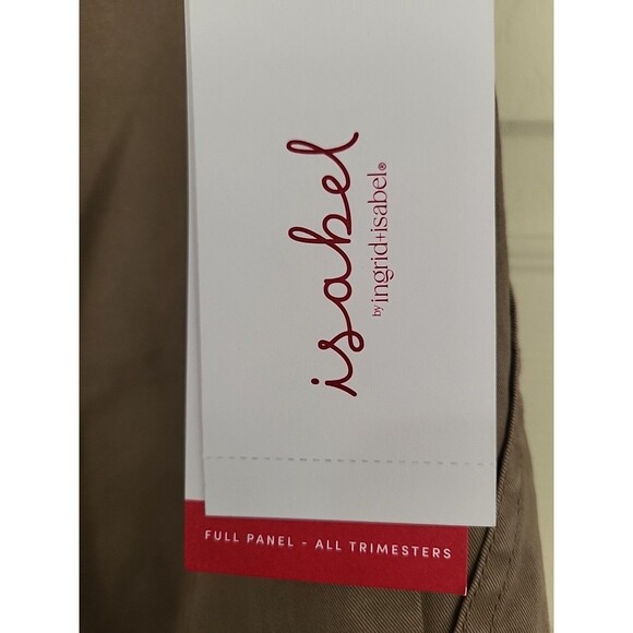 Ingrid & Isabel Over The Belly High-Rise Brown Maternity Pants Barrel XXL NWT - Picture 4 of 16